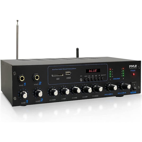 PYLE Stereo Bluetooth Home Theater Amplifier, Built-in Cooling Fan with and Radio Antenna, BT/FM/Optical/COAXIAL/HDMI