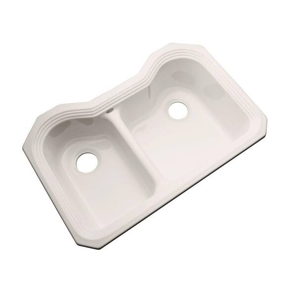 Thermocast Breckenridge Undermount Acrylic 33 in. Double Bowl Kitchen Sink in Bone