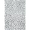 Leopard Print Gray 8 ft. x 10 ft. Area Rug