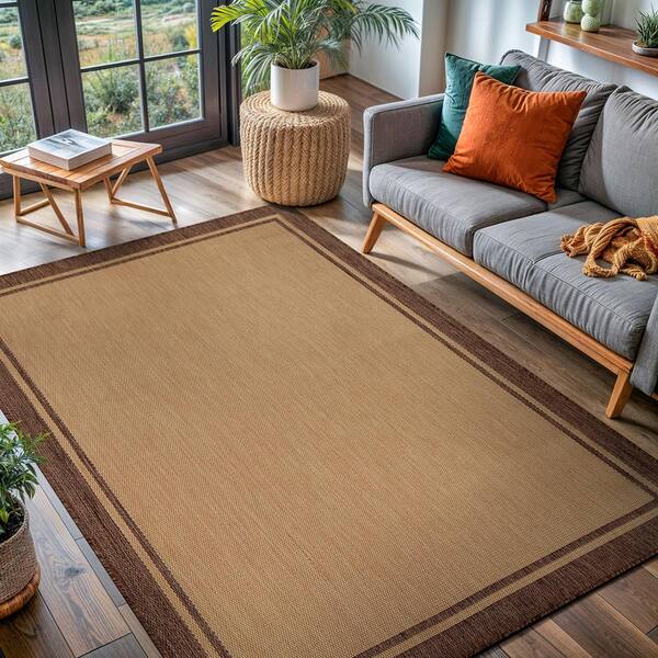 CAMILSON Hawaii Camel 10 ft. x 14 ft. Bordered Indoor Outdoor Area