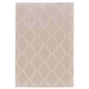 Ivory and Tan 2 ft. x 3 ft. Geometric Area Rug