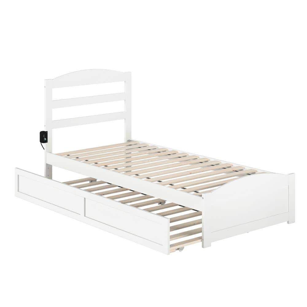 AFI Warren 38-1/4 in. W White Twin XL Solid Wood Frame with Twin XL ...