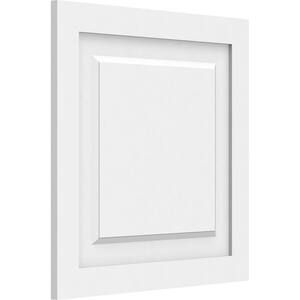 5/8 in. x 20 in. x 20 in. Harrison Raised Panel White PVC Decorative Wall Panel