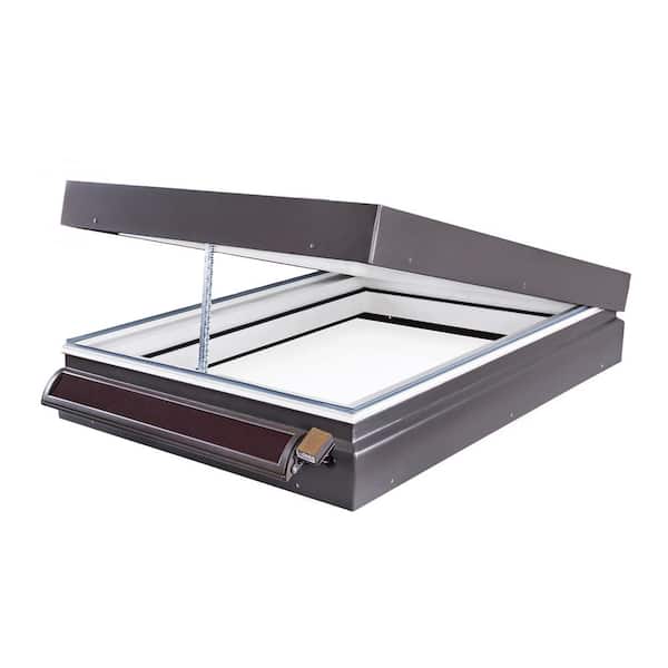 Fakro 46-1/2 in. x 46-1/2 in. Solar Powered Venting Curb-Mounted Skylight with Premium Infinity Laminated Low-E Glass
