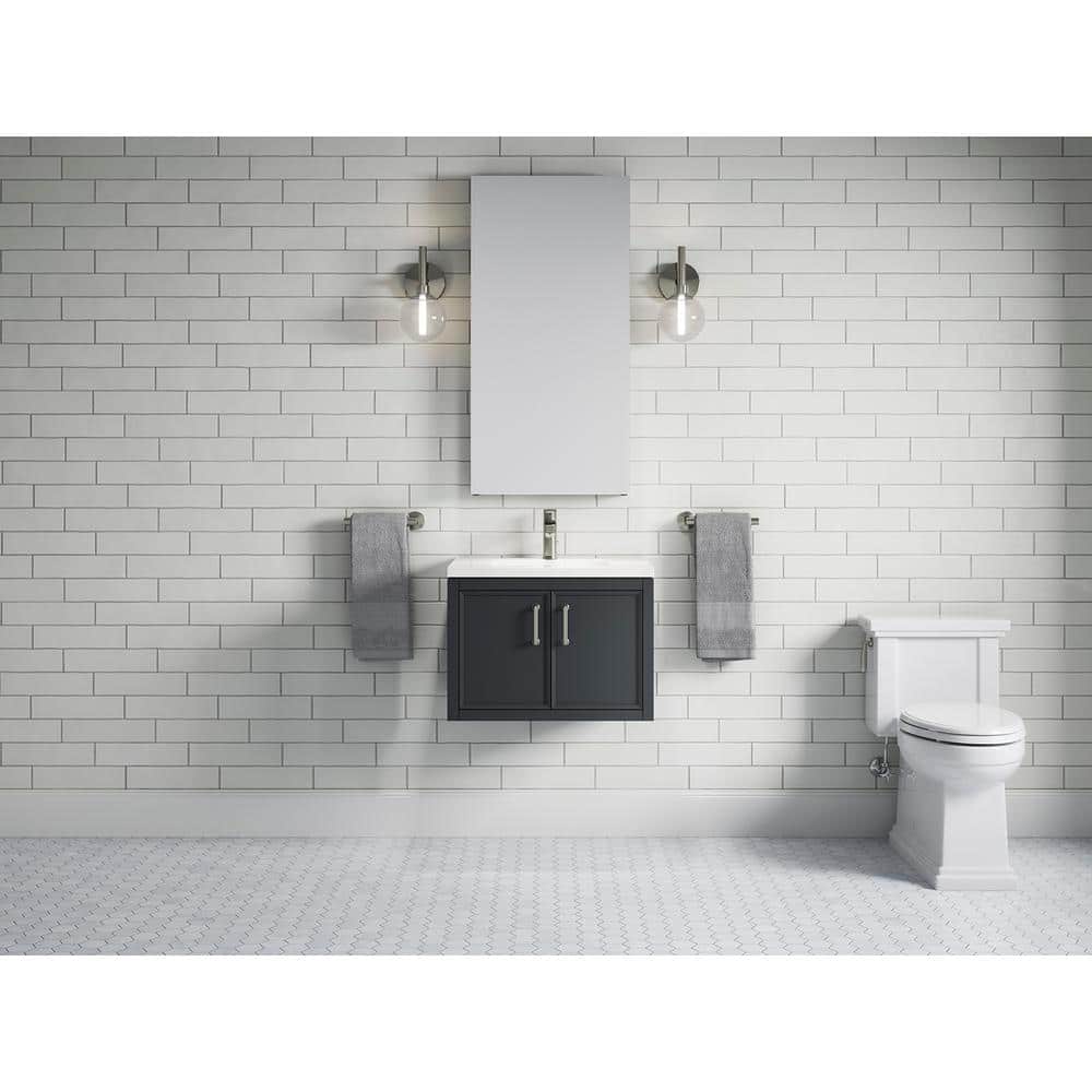 Winnow 24" Slate Gray Freestanding Single Bathroom Vanity with Quartz Top