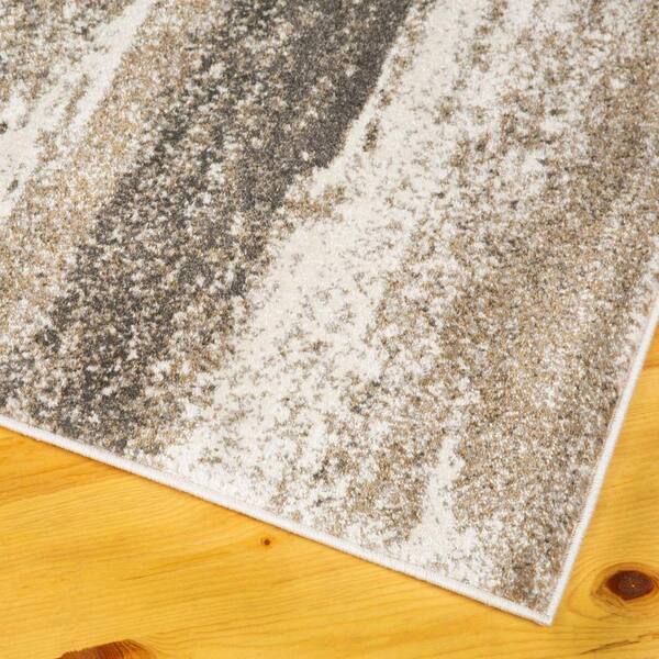 LUXE WEAVERS Towerhill Collection Beige 9x12 Modern Abstract Polypropylene  Area Rug 7501 BGE 9x12 - The Home Depot