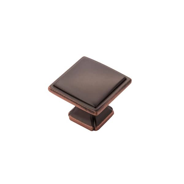 HICKORY HARDWARE Bridges Collection 1-1/4 in. Dia Oil Rubbed Bronze Highlighted Finish Cabinet Knob