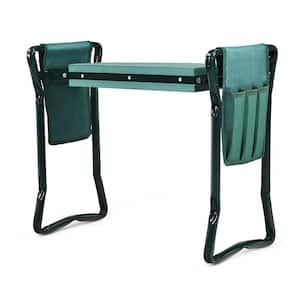 23 in. Folding Garden Kneeler and Seat Bench with 2 Bonus Tool Pouches and EVA Foam Pad