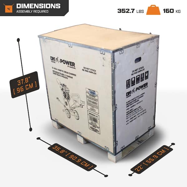 DK2 V2 Series 5 in. 15 HP 420 cc Gas Powered Kinetic Wood Chipper