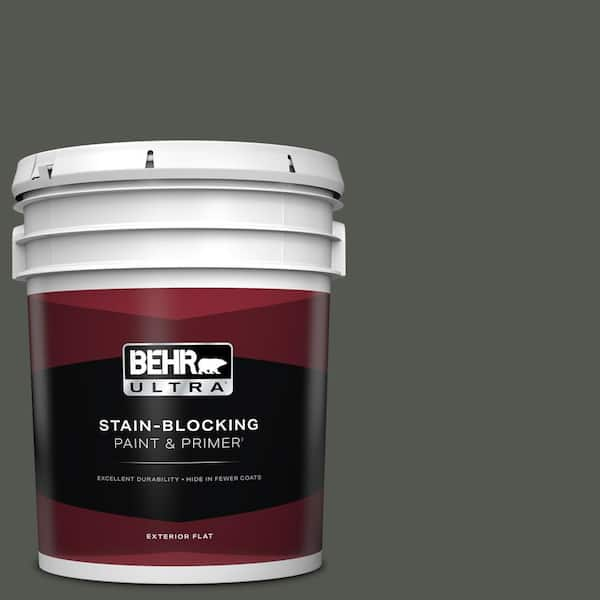 BEHR ULTRA 5 gal. #ECC-47-3 Twilight Forest Flat Exterior Paint & Primer