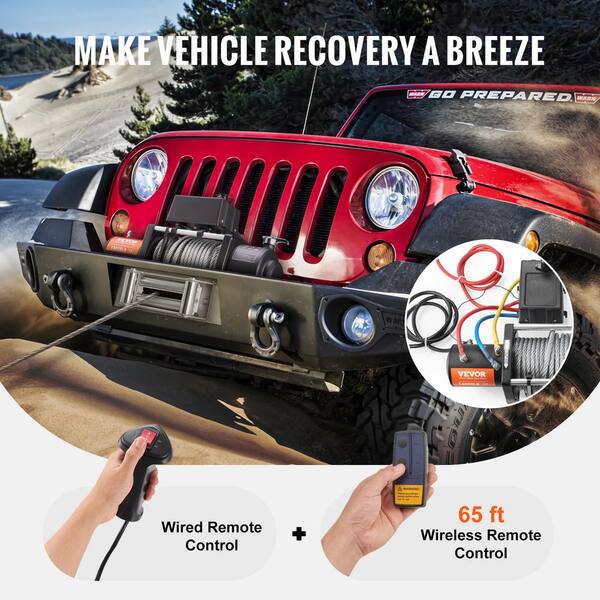 STEGODON 13,500lb Electric Winch With Synthetic Rope – Waterproof 12V Winch & Wireless Remote For Jeeps, Trucks, Off-Road Recovery