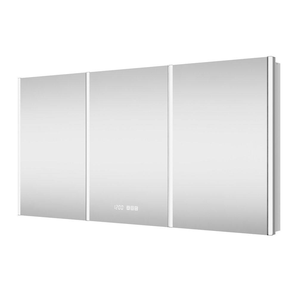 Aura 72 in. W x 30 in. H Rectangular Aluminum Surface/Recessed Wall Medicine Cabinet with Mirror and Light, Dimmable price history on PriceWatchPro