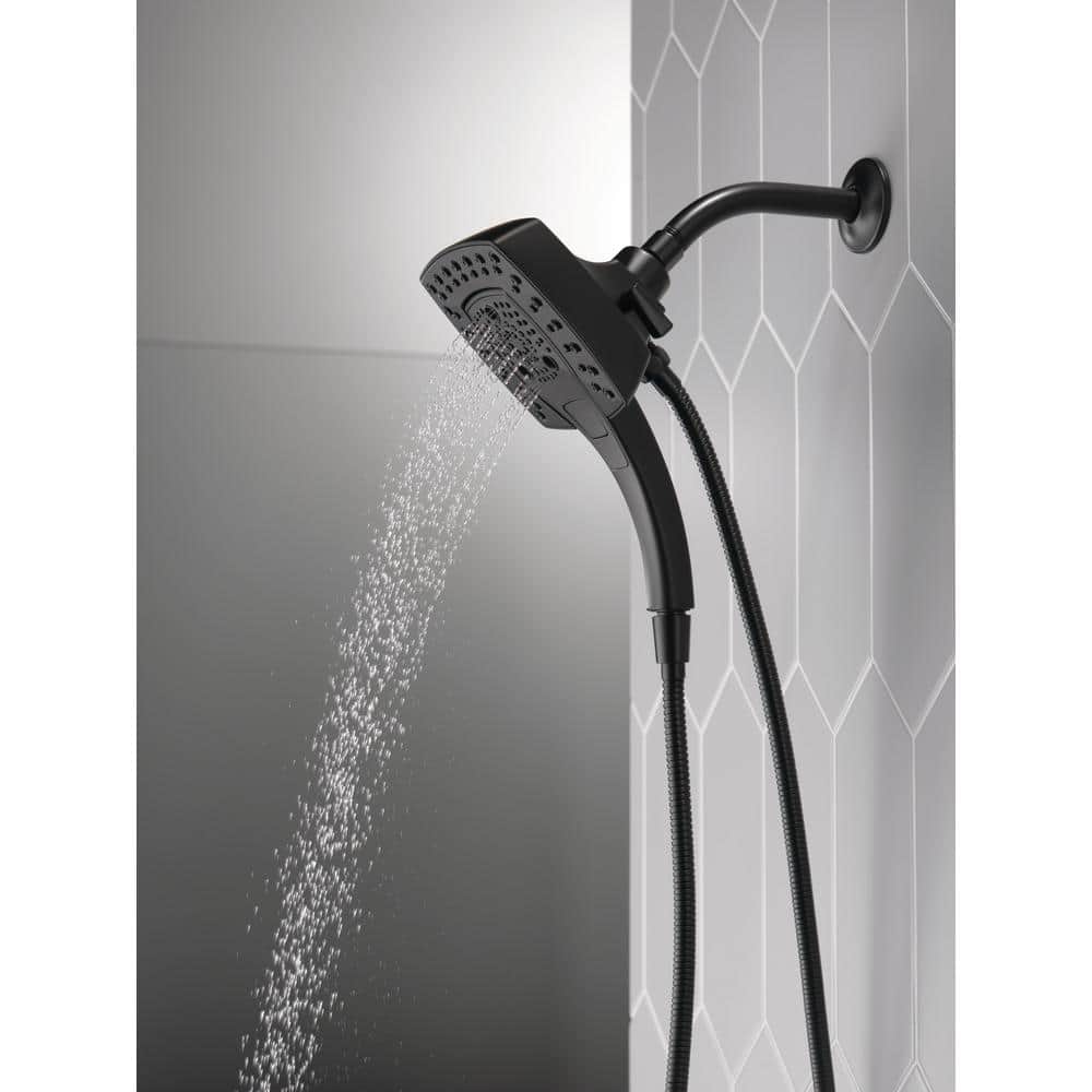 Matte Black Stainless Steel Dual Handheld Wall Mount Shower