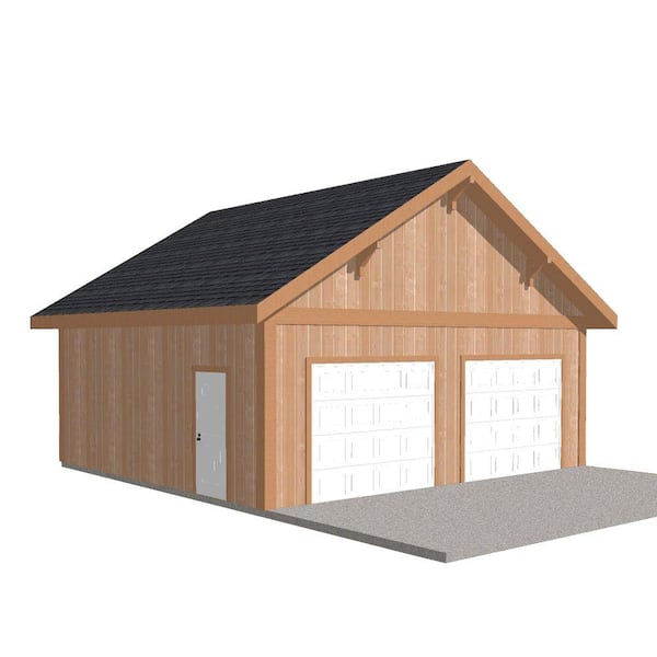Barn Pros Workshop 26 ft. x 24 ft. Engineered Permit-Ready Wood Garage Package (Installation Not Included)