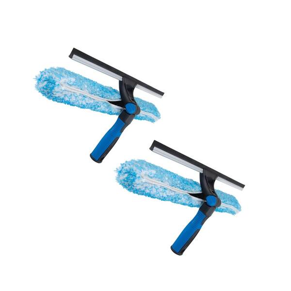 thumbnail image 2 of Window Squeegee Cleaner Kit With 106 Inch Telescopic Pole – 2-in-1 Bendable Head For High Windows, Includes 3 Pads 2 of 13