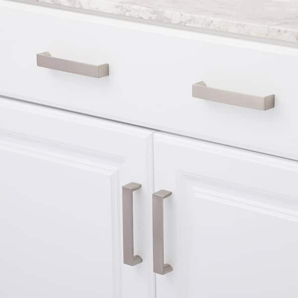 Fort Greene Collection 5-1/16 in. (128 mm) Modern Brushed Nickel Rectangular Cabinet Bar Pull