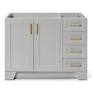 Taylor 42 in. W x 21.5 in. D x 34.5 in. H Freestanding Bath Vanity Cabinet Only in Grey