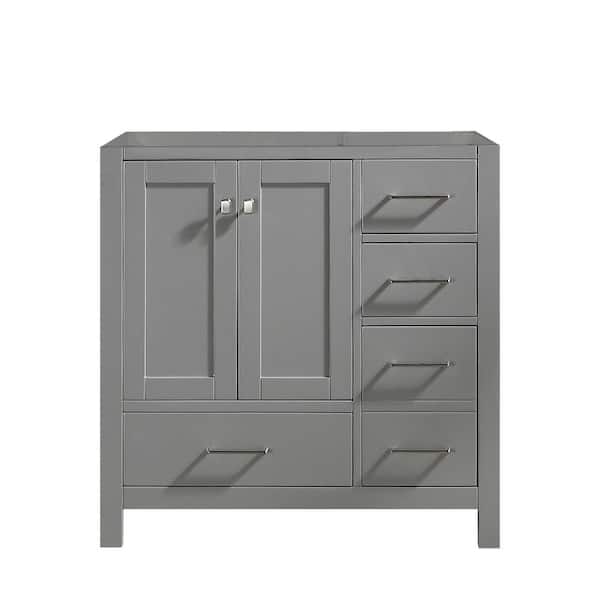 PROOX 36 in. W x 22 in. D x 35 in. H Bath Vanity Cabinet Only without Top in Gray