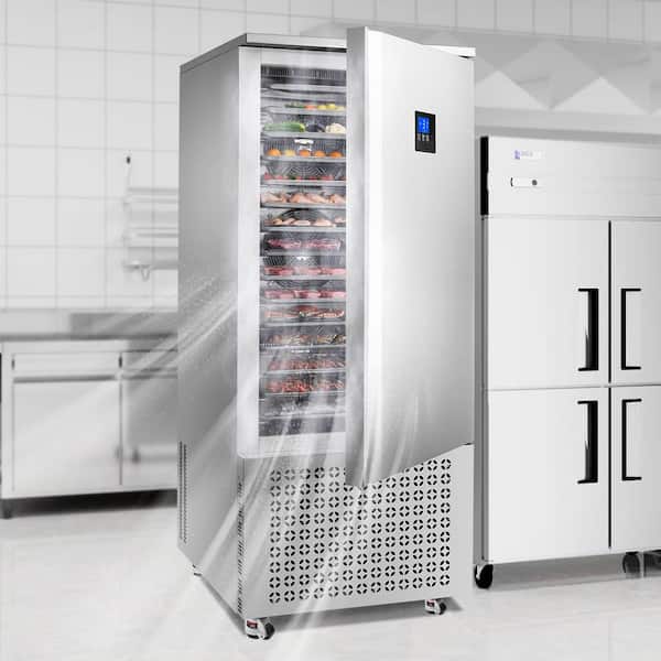 Commercial Blast Freezer, 370 L / 13.1 cu. ft. Blast Chiller with 15 Trays, 4 Freezing Modes, Stainless Steel, Silver
