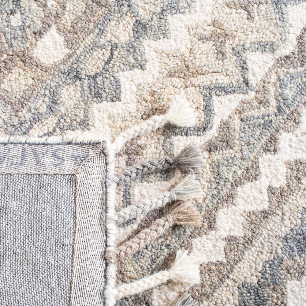 Ivory and Taupe Hand-Tufted Wool Area Rug, 8' x 10'