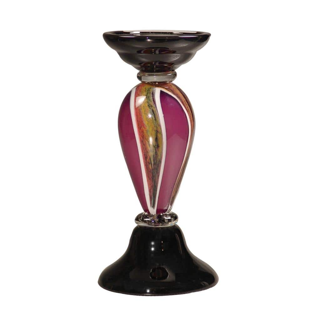 Dale Tiffany Melrose Art Glass Candle Holder AG500288 - The Home Depot