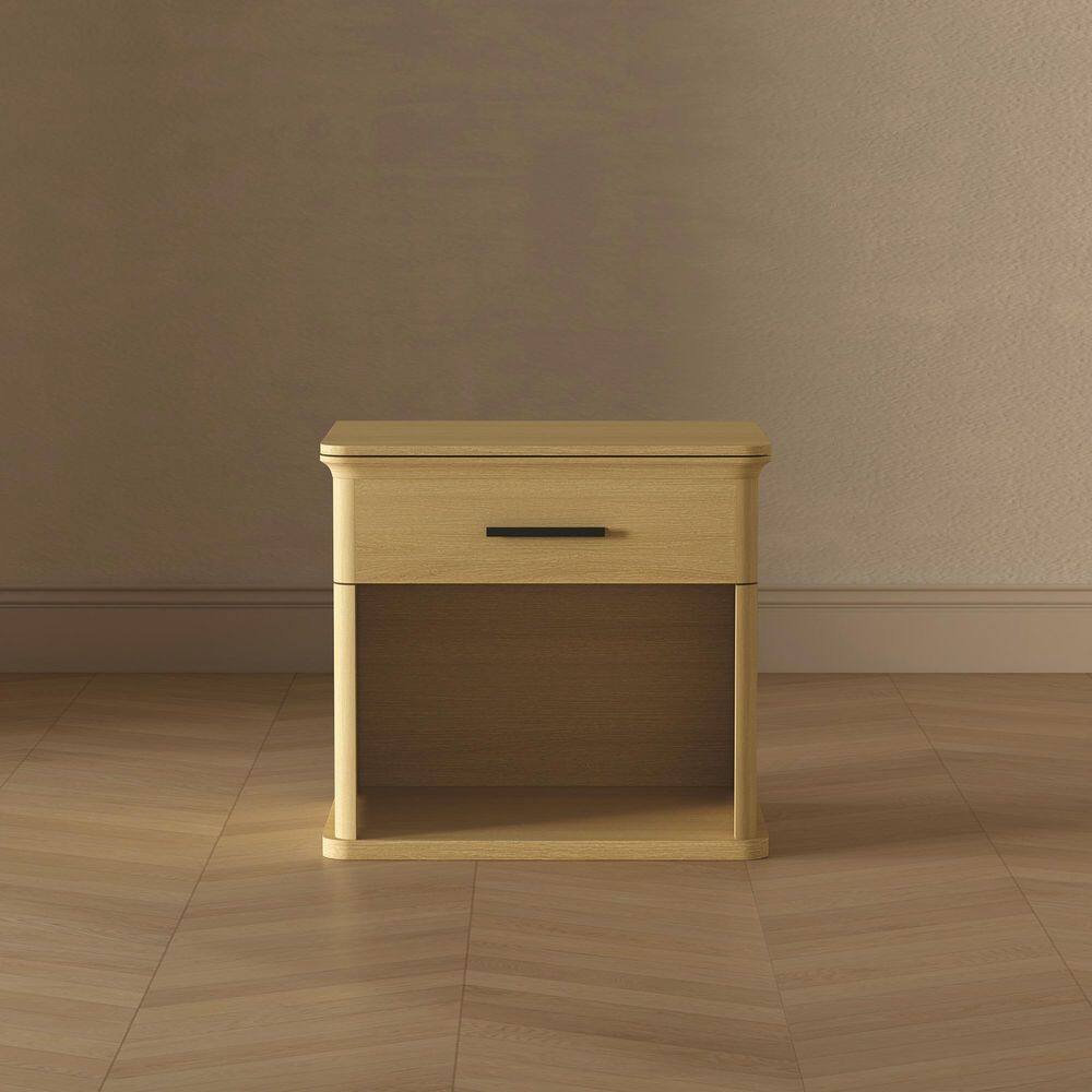 Clifford Natural Oak 1-Drawer 26 in. W Nightstand
