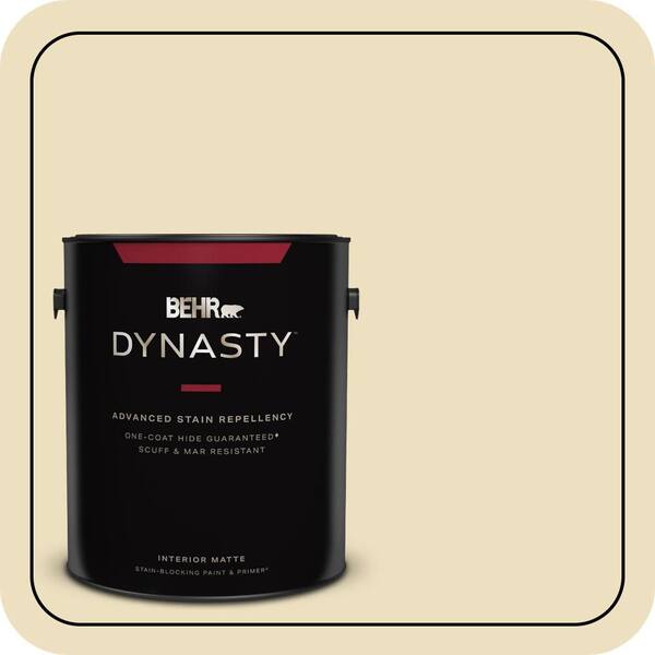 BEHR DYNASTY 1 gal. Home Decorators Collection #HDC-NT-17 New Cream Matte Interior Stain-Blocking Paint & Primer