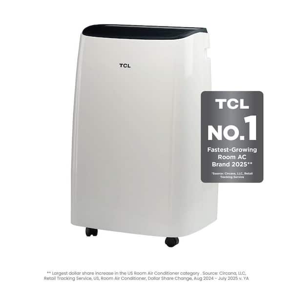 7,000 (DOE) BTU Smart Portable Air Conditioner Cools 300 sq. ft. with Dehumidifier Remote and Wi-Fi in White