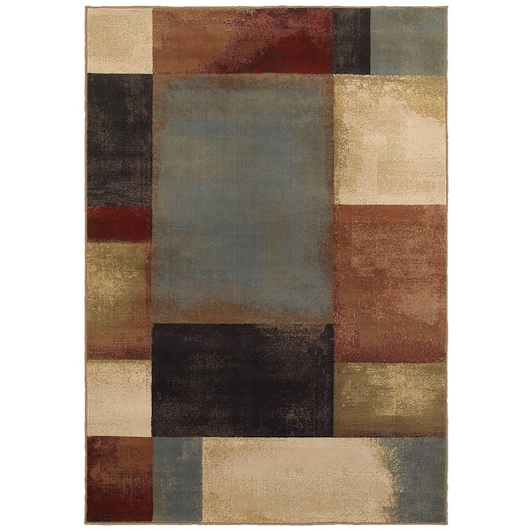 Home Decorators Collection Hayley Multi 4 ft. x 6 ft. Geometric Area Rug