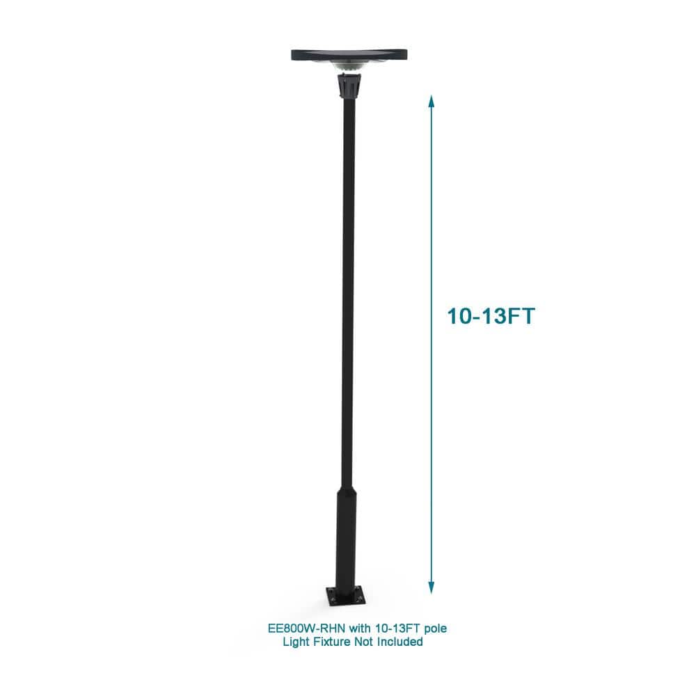 Elegant Black Extendable Outdoor Light Post with Powder Coated Finish