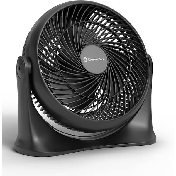 11 in. 3-Speed Table Fan with Adjustable Tilt in Black