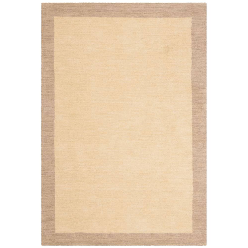 Ivory Wool Hand-Knotted Reversible 3' x 5' Area Rug