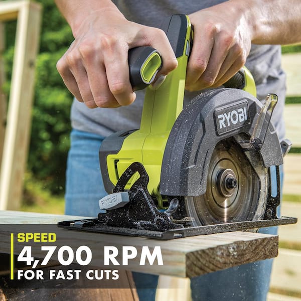 pumpe bryder daggry rent RYOBI ONE+ 18V Cordless 5 1/2 in. Circular Saw (Tool Only) PCL500B - The  Home Depot