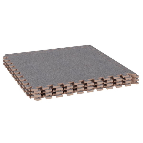 Grey 24 in. x 24 in. x 0.5 in. Interlocking EVA Foam Floor Mat (6-Pack)