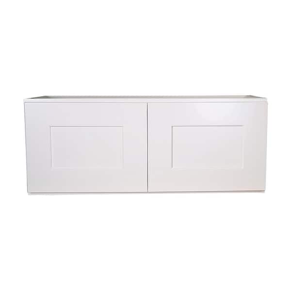 Design House Brookings Plywood Ready to Assemble Shaker 36x21x12 in. 2-Door Bridge Wall Kitchen Cabinet in White