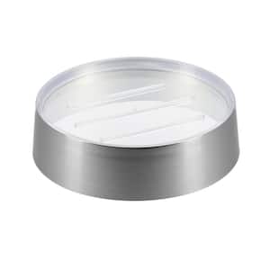 Bath Countertop Round Soap Dish Cup Noumea Metallized Effect