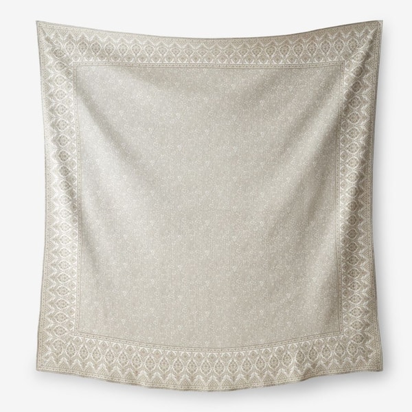 The Company Store Lydia Paisley Voile Beige King Cotton Quilt