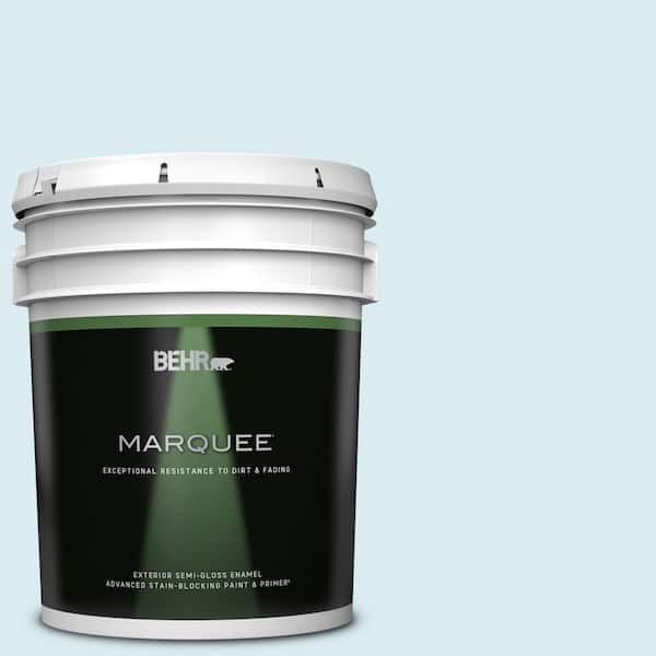 BEHR MARQUEE 5 gal. #540A-1 Frost Wind Semi-Gloss Enamel Exterior Paint & Primer