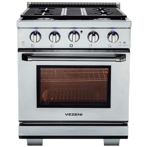Randolph Collection 30 in. 4 Burners Freestanding Gas Range in Stainless Steel