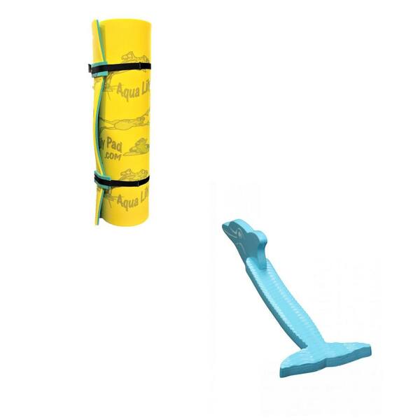 Aqua Lily Pad Water Mat Playground Floating Foam Pad and Dolphin Pool Noodle Float