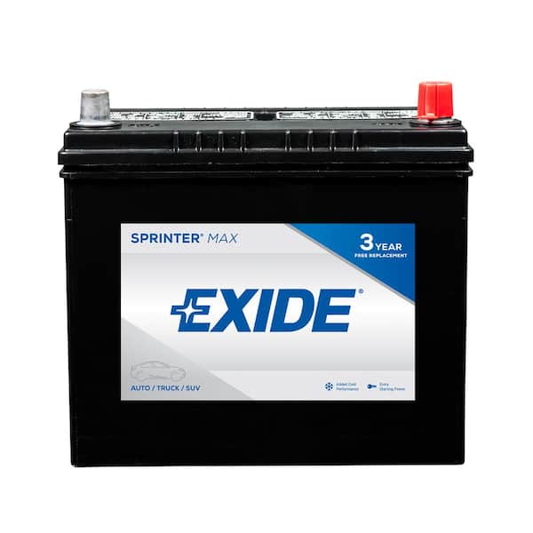 Exide SPRINTER MAX 12 volts Lead Acid 6-Cell 51R Group Size 500 Cold Cranking Amps (BCI) Auto Battery