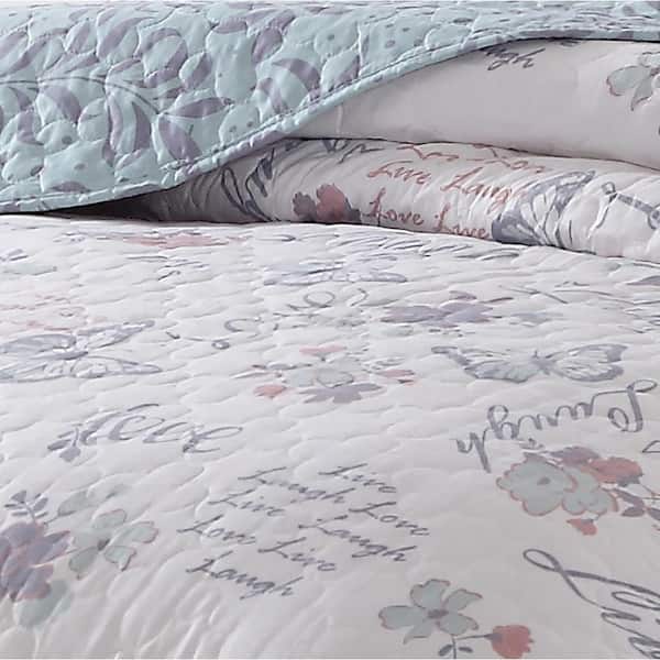 Life at Home 3 Piece Comforter Bed Set- Full/ Queen- Grey Buffalo