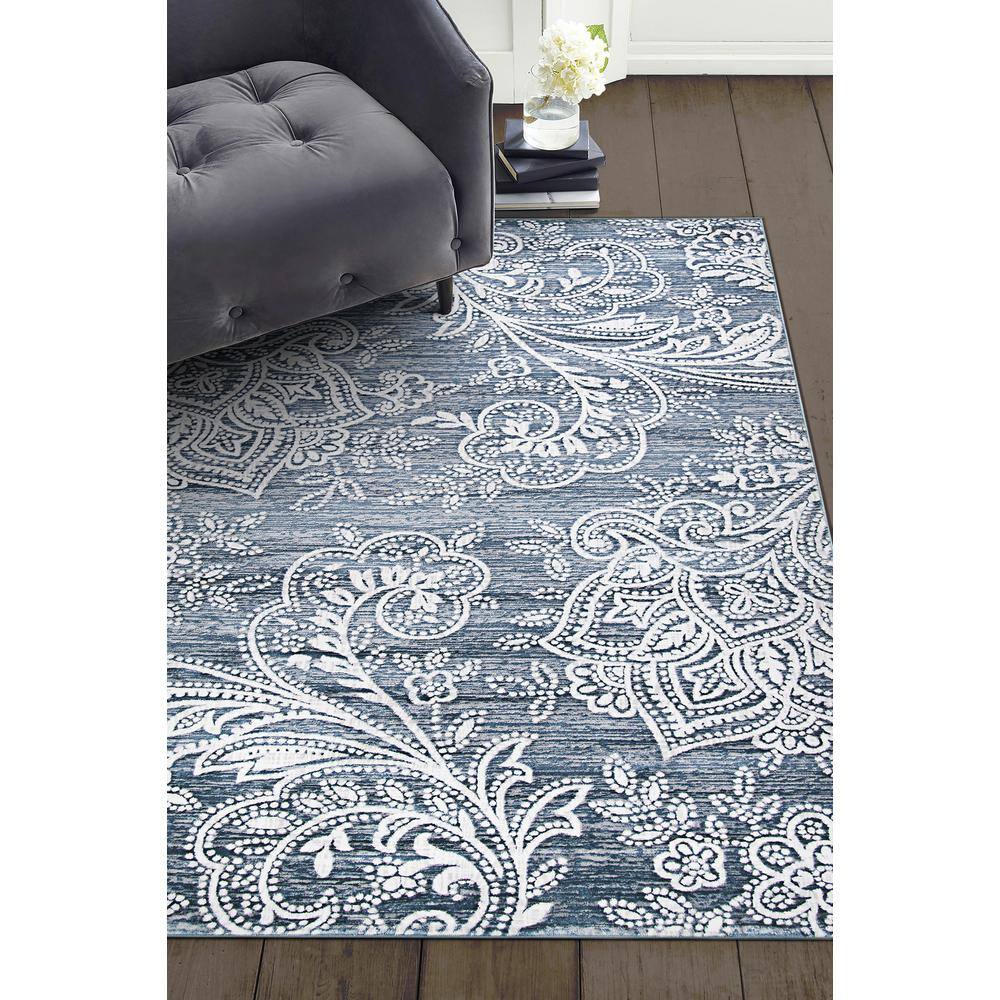 Nirvana Greystone 5' x 7' Synthetic Transitional Area Rug