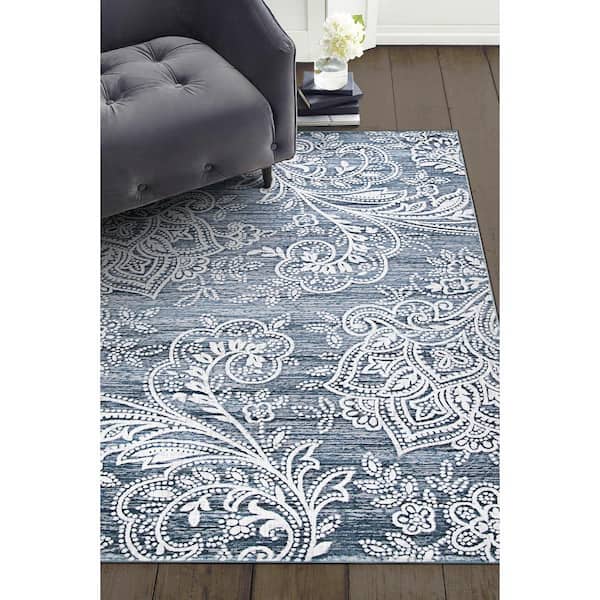 Nirvana Topiary Greystone 5 ft. x 8 ft. Area Rug