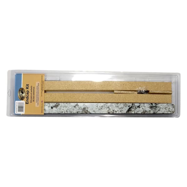 Hampton Bay Laminate End Cap Kit in White Ice Granite with Bullnose Edge