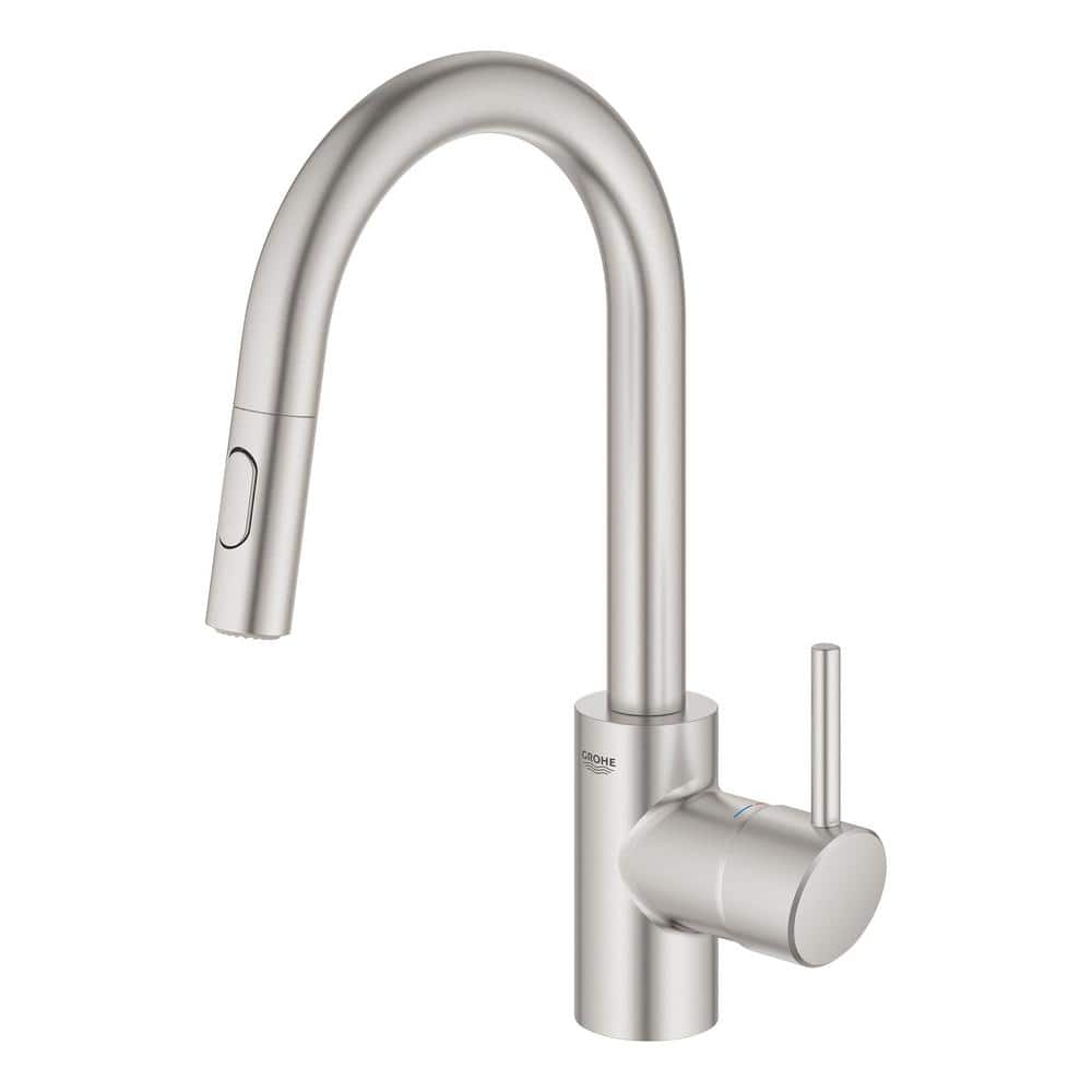 Stainless Steel Modern Pull-Out Spray Kitchen Faucet