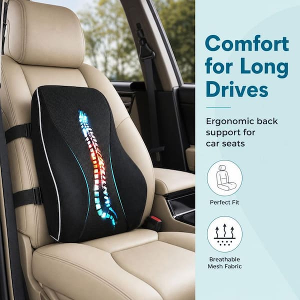 Wudkey Lumbar Support Pillow for Wheelchair, Memory Foam Gaming