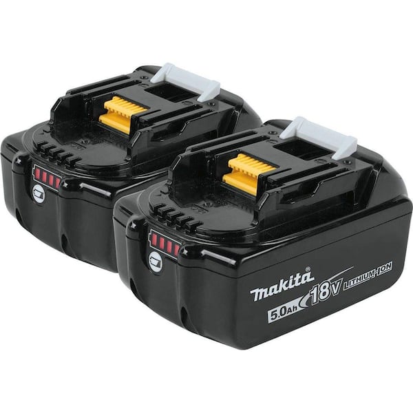 Doelwit Ritmisch Oven Makita 18V LXT Lithium-Ion High Capacity Battery Pack 5.0 Ah with LED  Charge Level Indicator (2-Pack) BL1850B-2 - The Home Depot