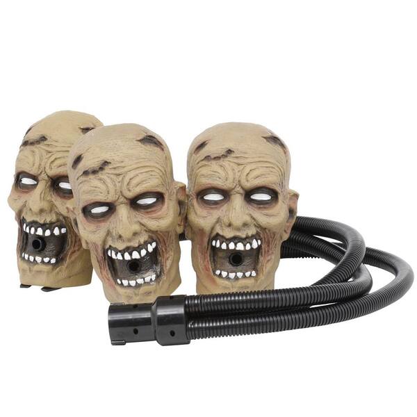 Home Accents Holiday 9 in. H Zombie Trio Fog Machine Accessory