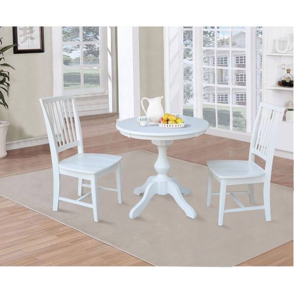 International Concepts Sophia White Pedestal Solid Wood Dining Table K08 30rt 11b The Home Depot International Concepts Sophia White, Wayfair White Round Kitchen Table And Chairs